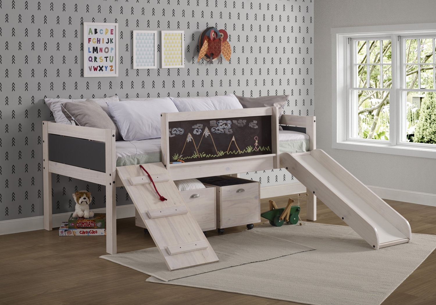 Artspace White Twin Jr. Loft Bed - Thumbnail - Image 3