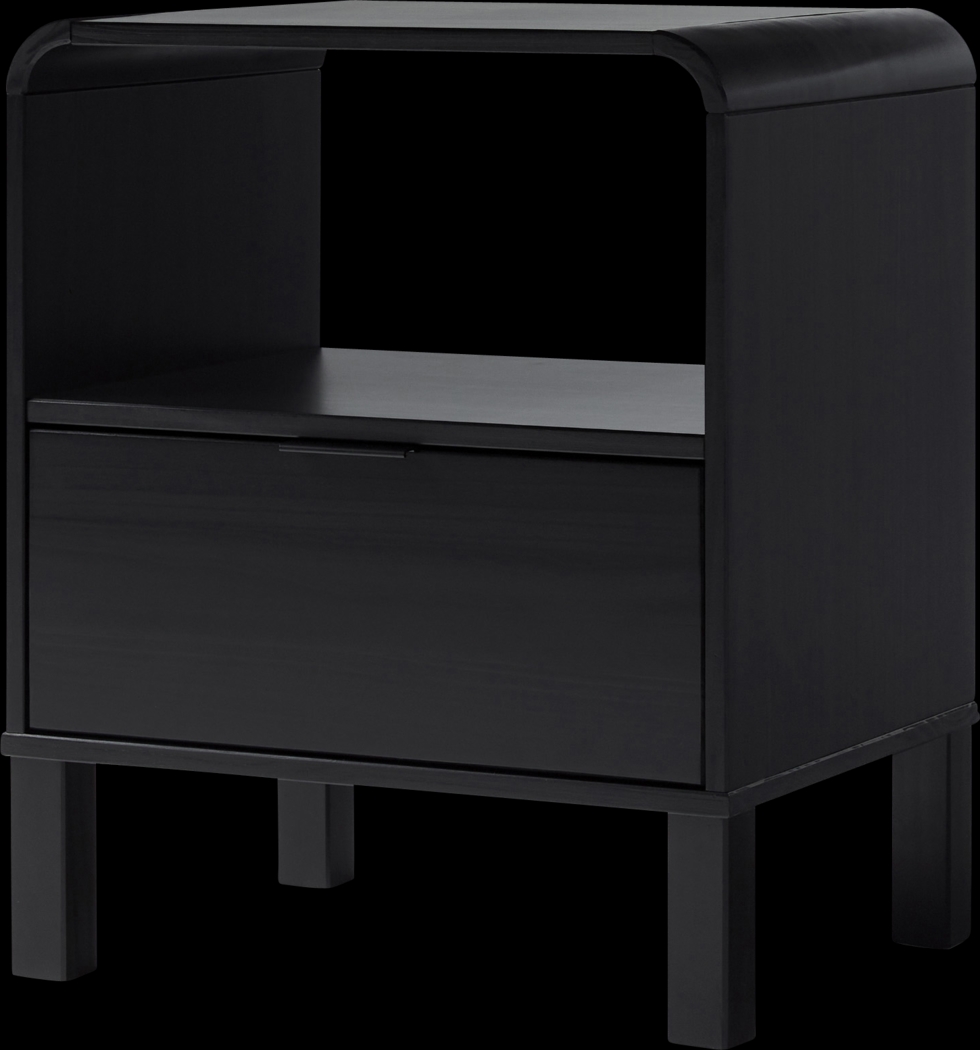 Artwin Black Nightstand - Thumbnail - Image 1