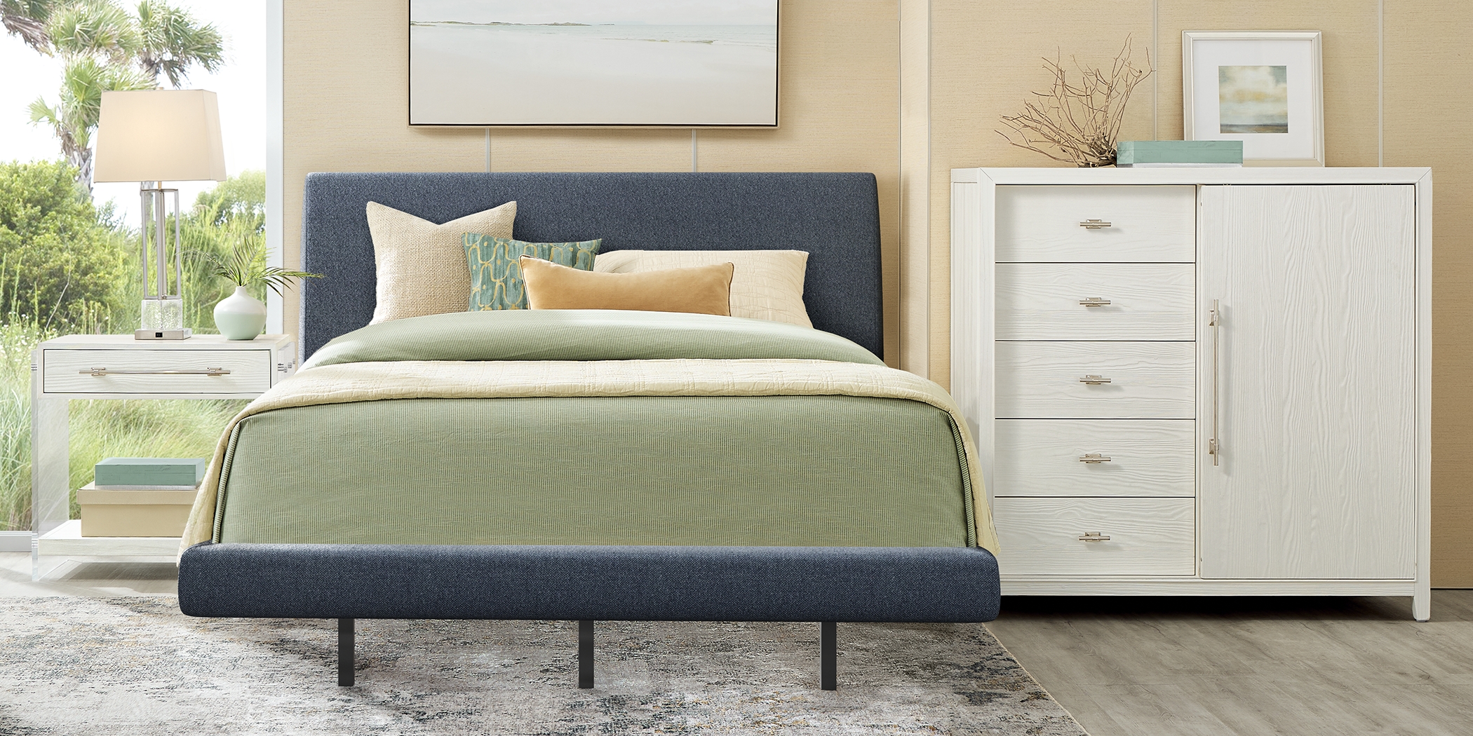 Aruba Blue 5 Pc King Bedroom - Thumbnail - Image 2