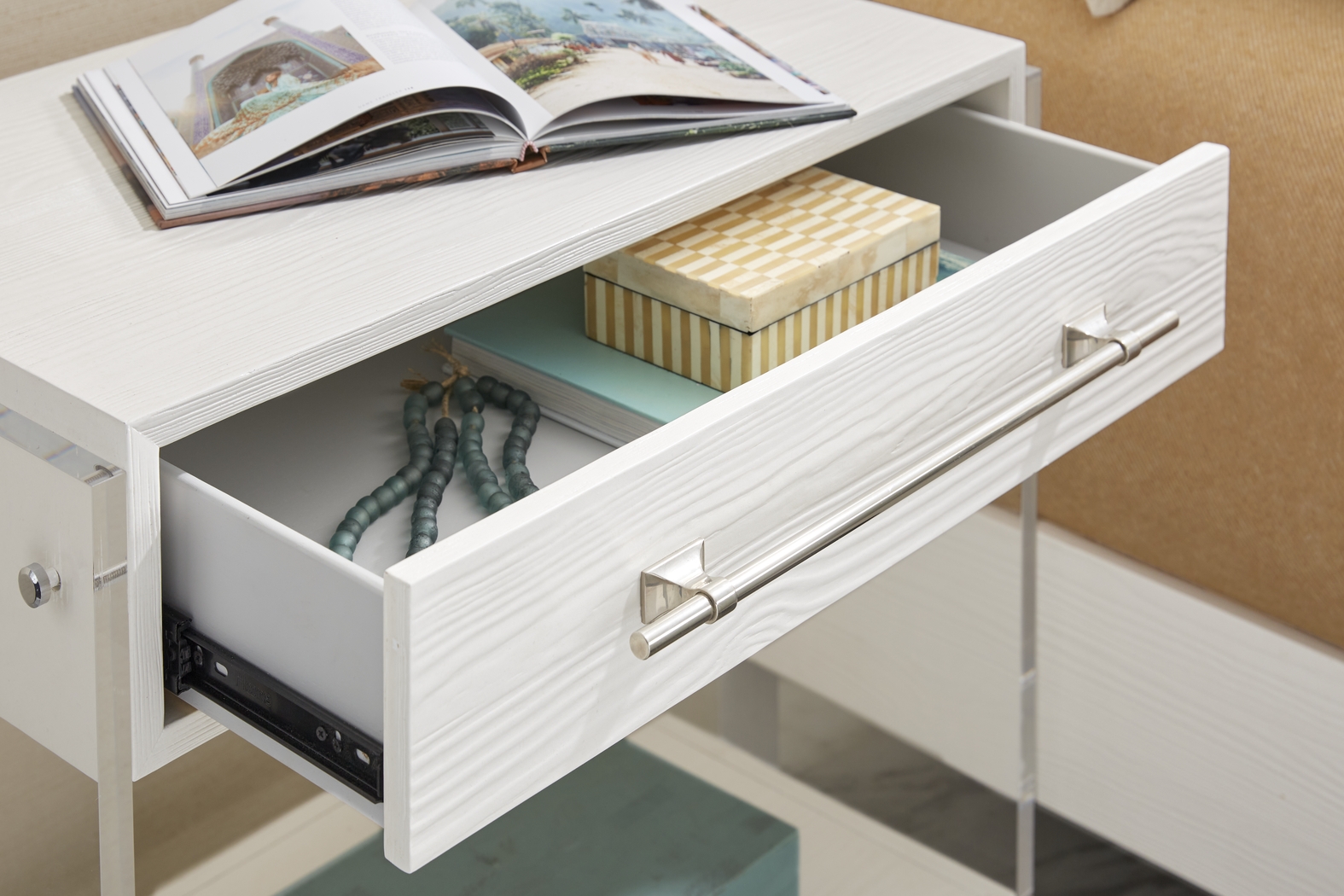 Aruba White 7 Pc King Panel Bedroom - Thumbnail - Image 13