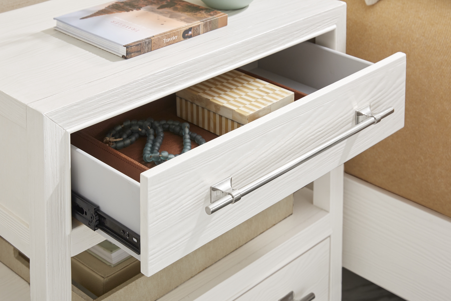 Aruba White 7 Pc King Panel Bedroom - Thumbnail - Image 13