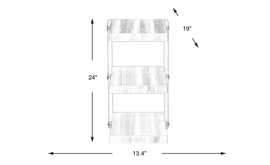 Dimension Image. Please refer to the Dimension Tab on this page for dimension details.