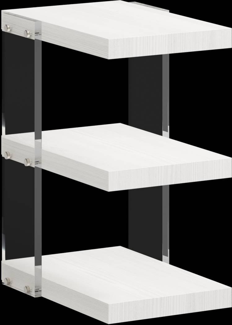 Aruba White Chairside Table - Thumbnail - Image 1