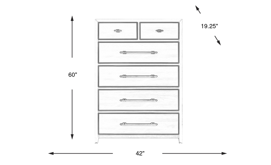 Dimension Image. Please refer to the Dimension Tab on this page for dimension details.