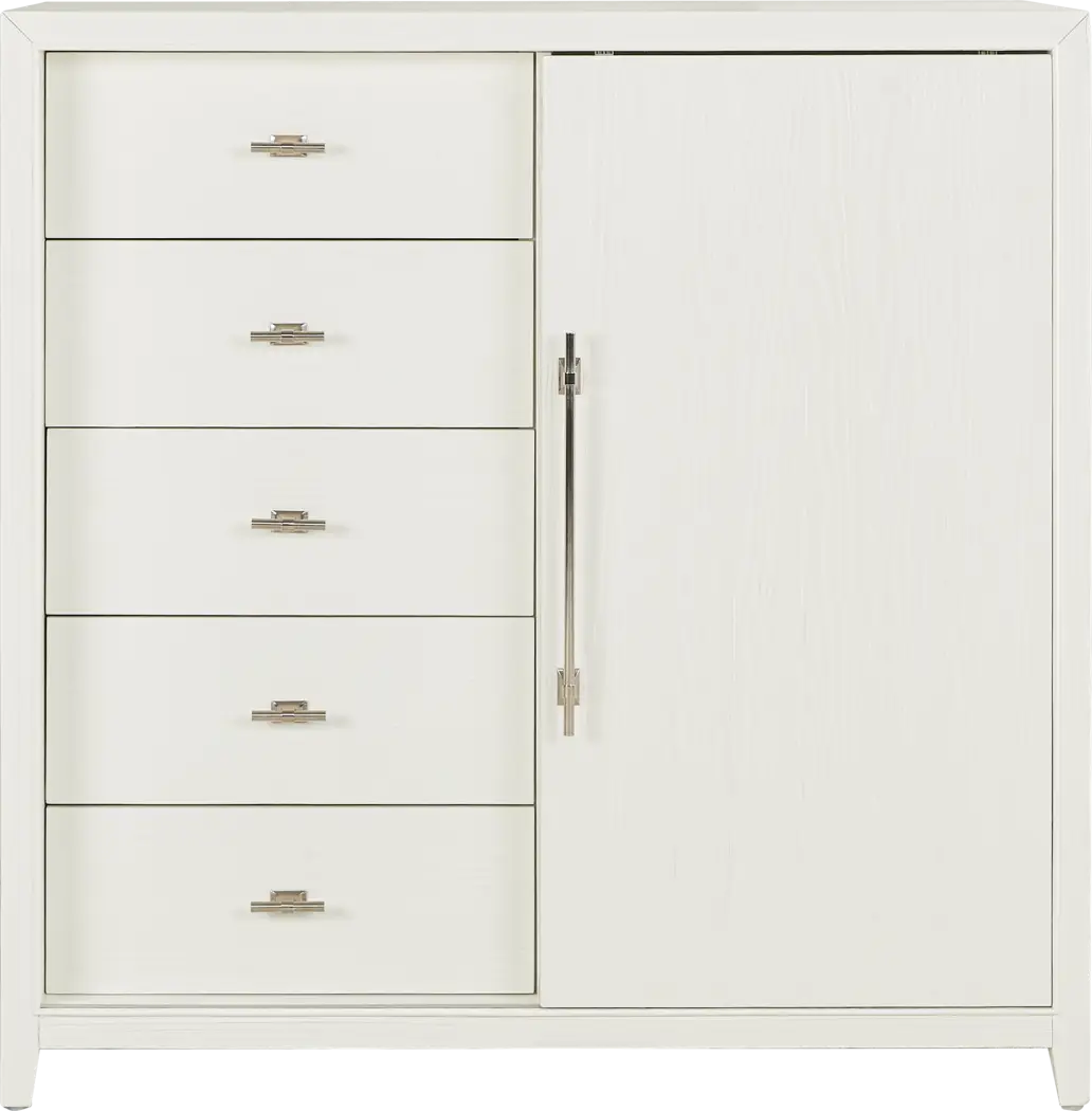 Aruba White 5 Pc Bedroom with Blue King Upholstered Bed - Thumbnail - Image 4