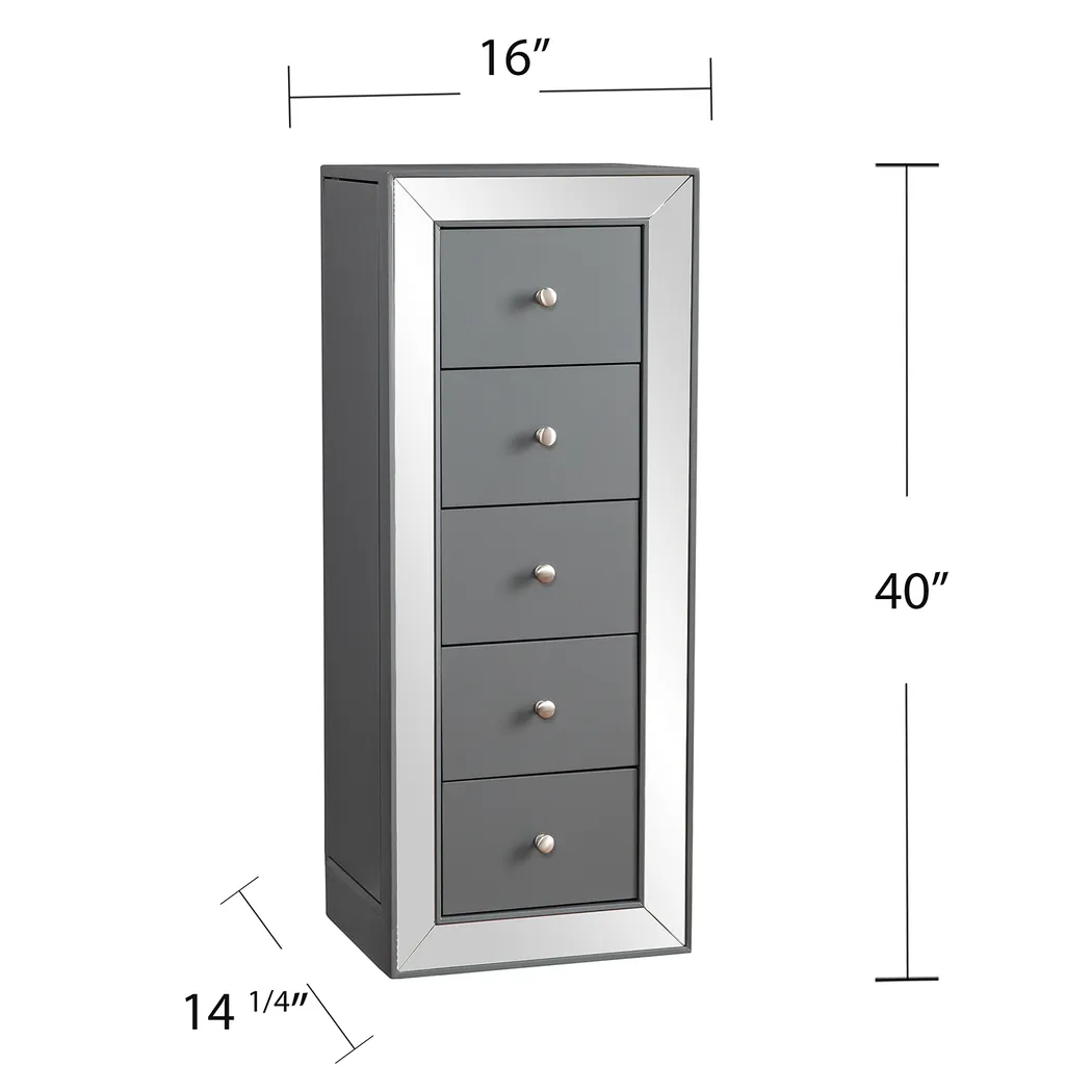 Arunah Gray Jewelry Armoire - Image 10
