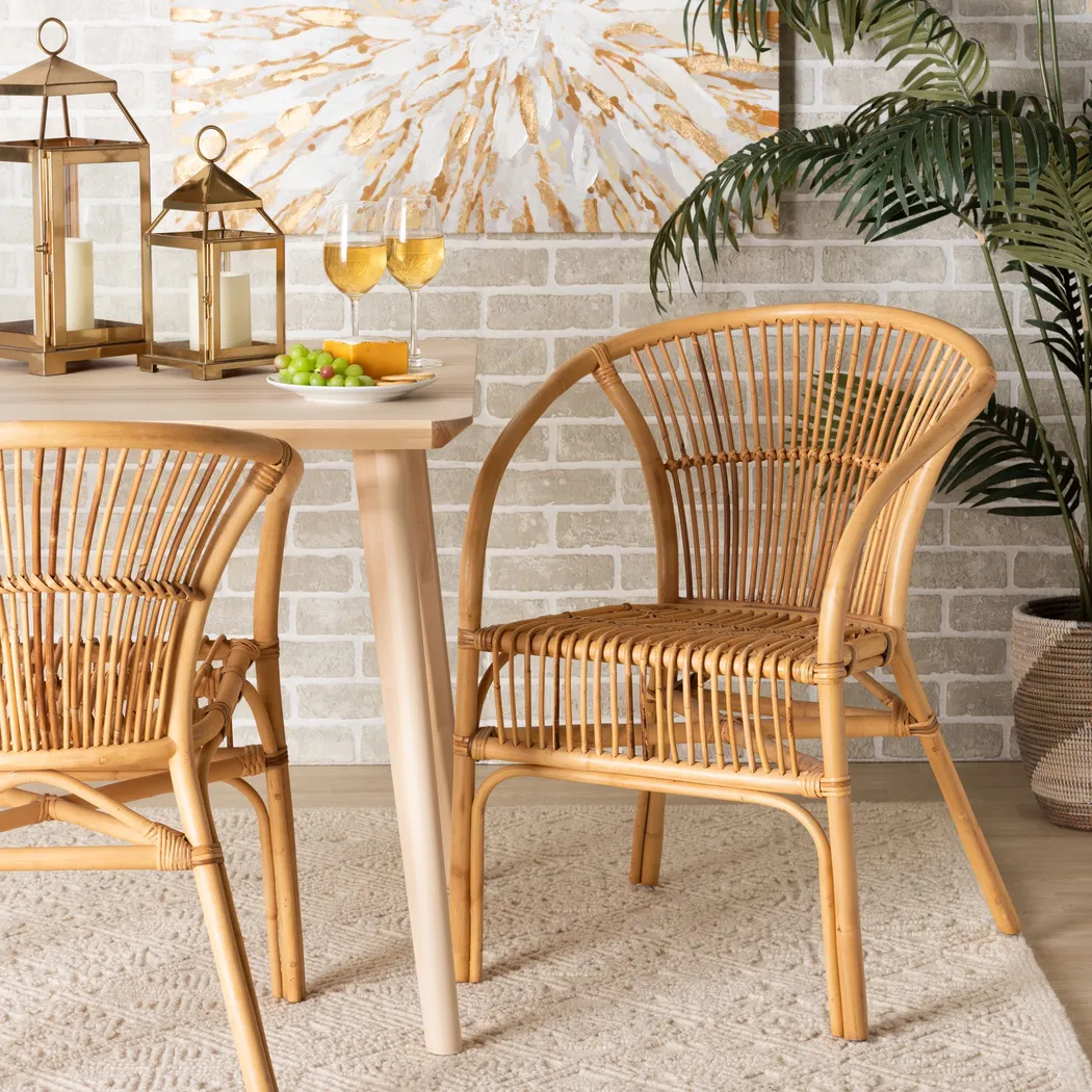 Arvany Brown Arm Chair - Thumbnail - Image 2