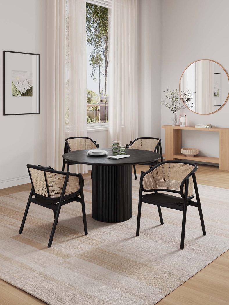 Arvern Black 5 Pc Dining Table Set - Thumbnail - Image 2