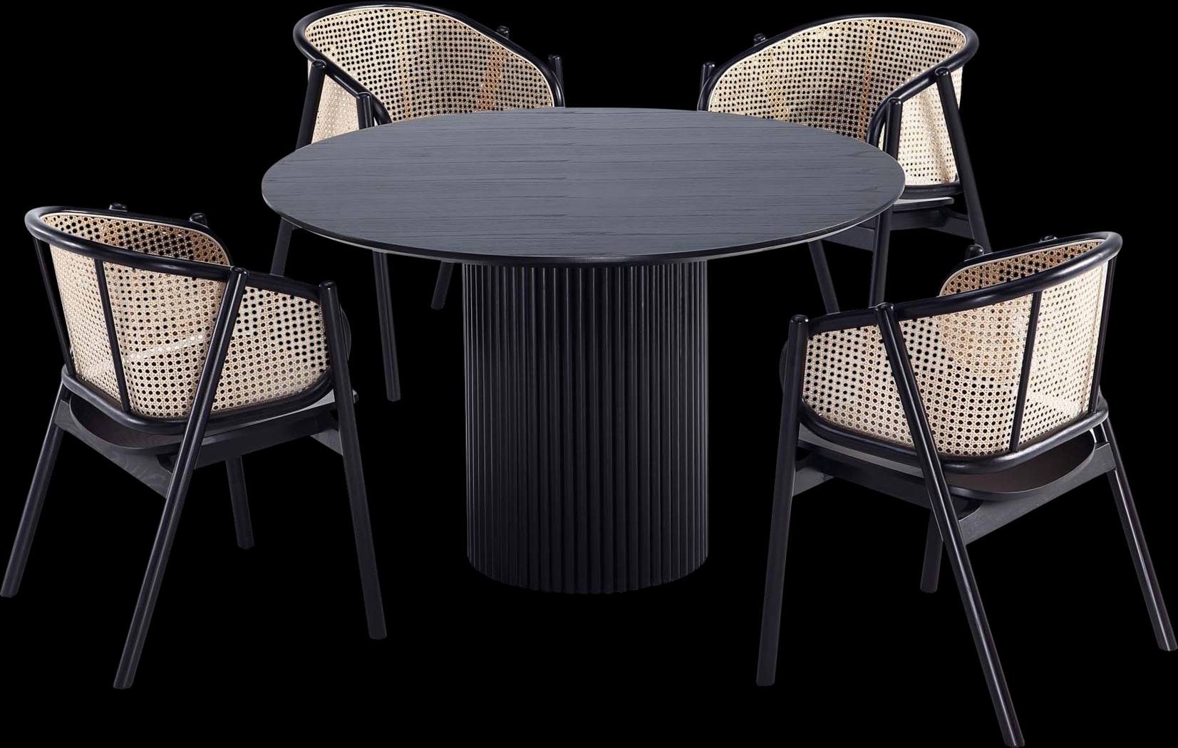 Arvern Black 5 Pc Dining Table Set - Thumbnail - Image 1