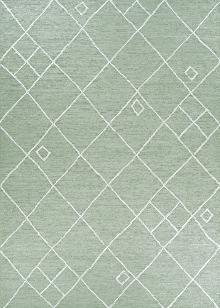 Arvia Green 6'4 x 9'6 Indoor/Outdoor Rug - Thumbnail - Image 1