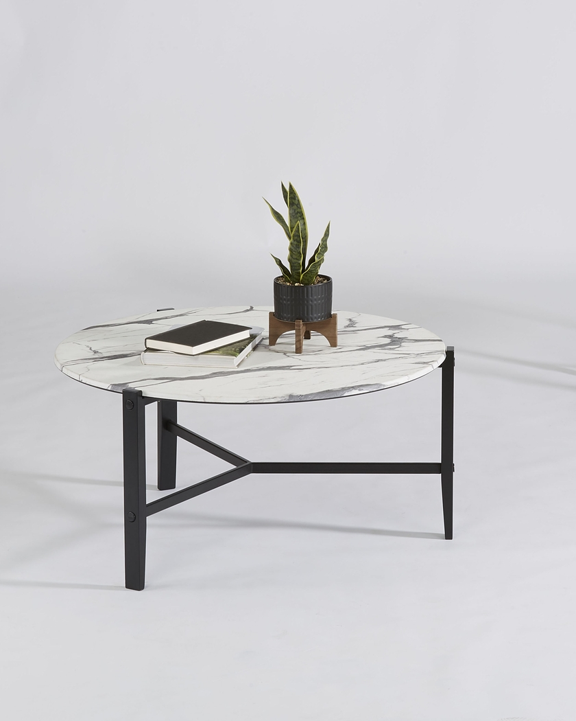 Arvol White Cocktail Table - Thumbnail - Image 2