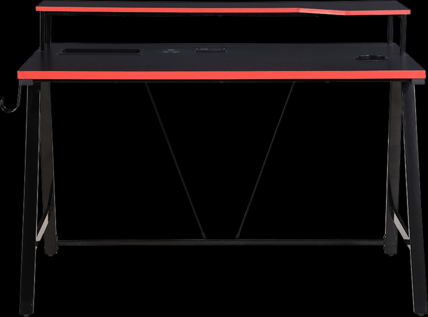 Arya Black/Red 48 In. Gaming Desk - Thumbnail - Image 2