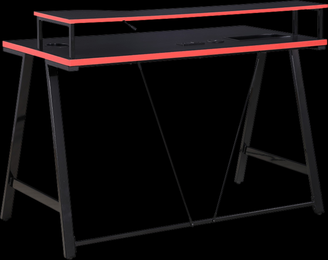 Arya Black/Red 48 In. Gaming Desk - Thumbnail - Image 4