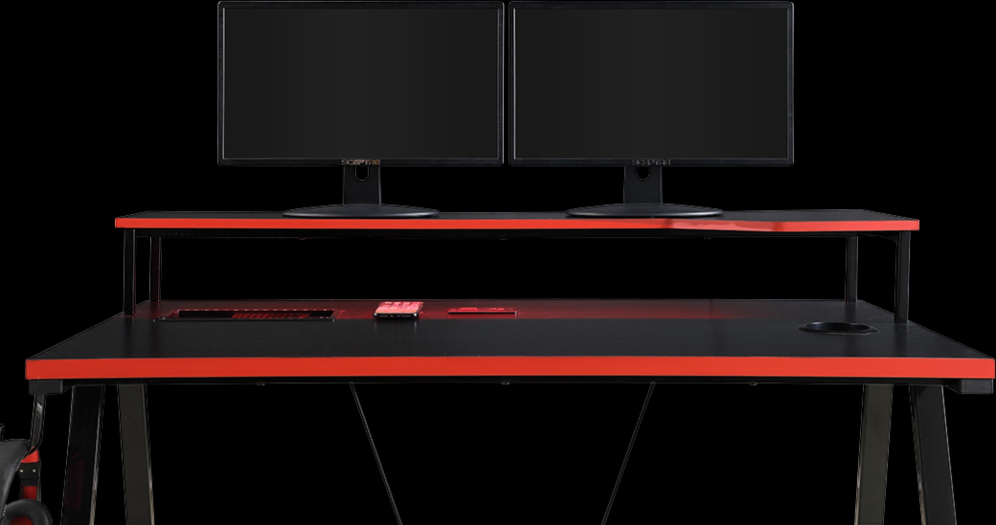 Arya Black/Red 48 In. Gaming Desk - Thumbnail - Image 6