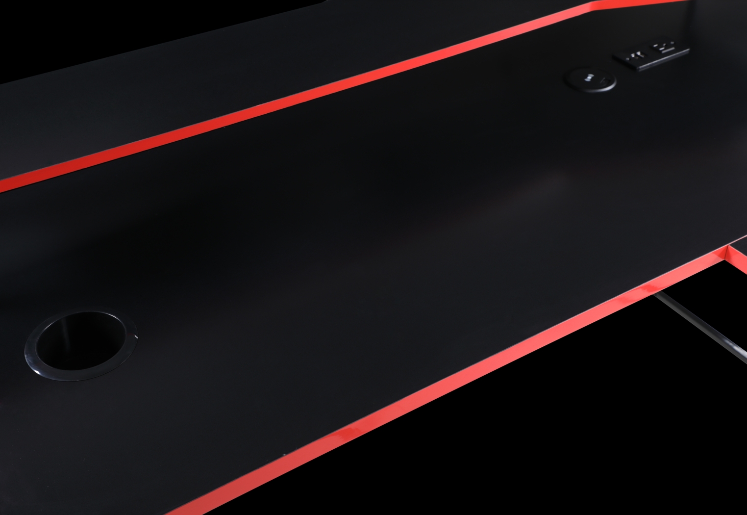 Arya Black/Red L-shaped Gaming Desk - Thumbnail - Image 15