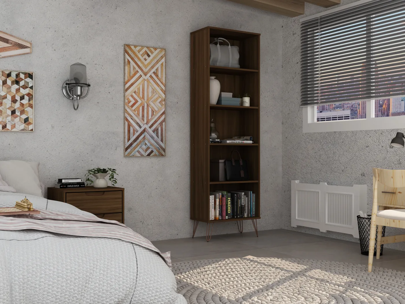 Arzano Brown 3 Pc Bookcase - Thumbnail - Image 6