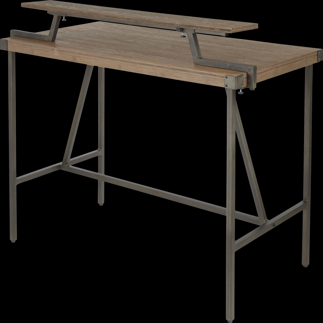 Asaff Antique Brown Standing Desk - Thumbnail - Image 5
