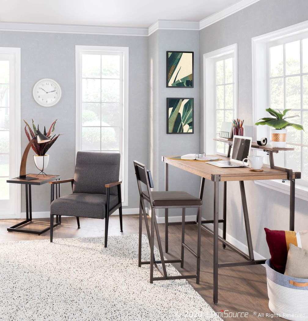 Asaff Antique Brown Standing Desk - Thumbnail - Image 9