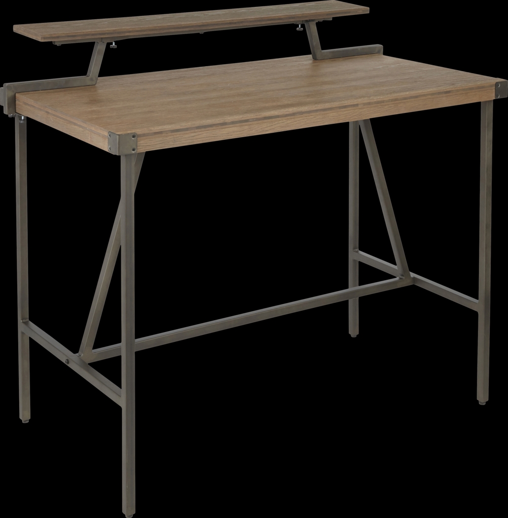 Asaff Antique Brown Standing Desk - Thumbnail - Image 1