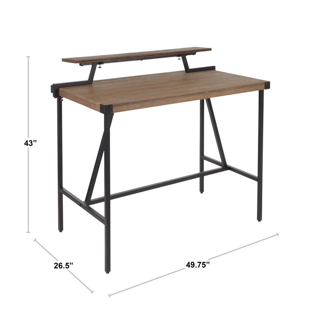 Asaff Brown Standing Desk - Thumbnail - Image 10