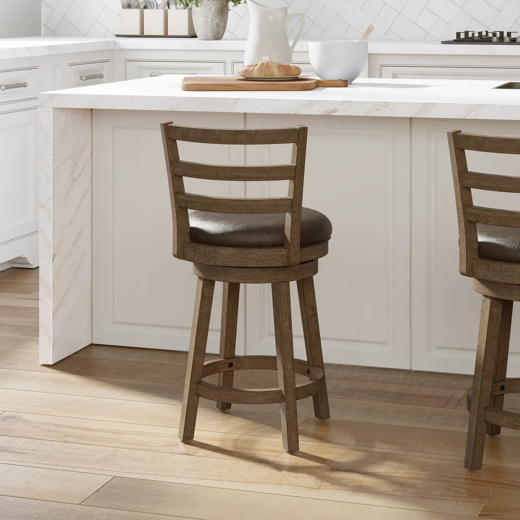 Aschines Brown Barstool - Thumbnail - Image 2