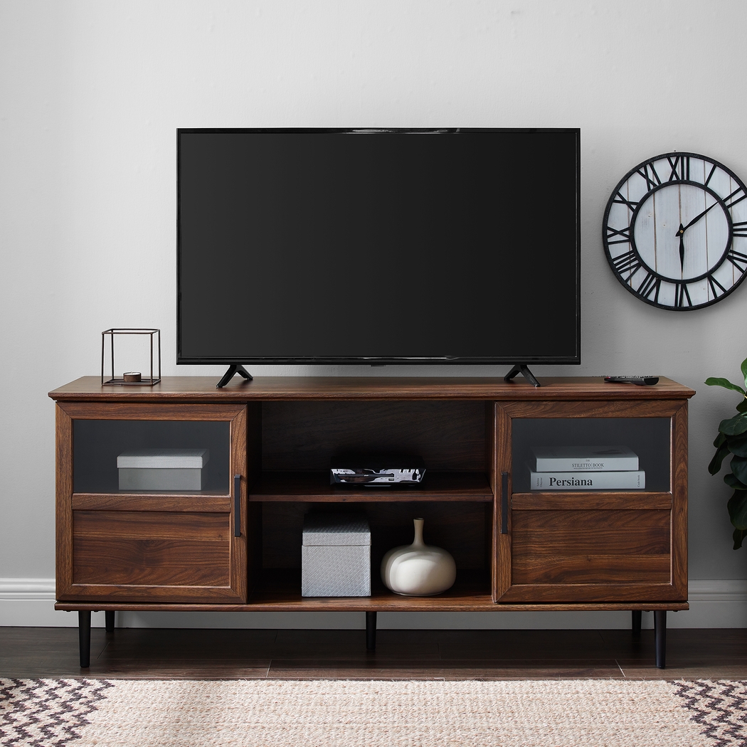 Ascot Circle Dark Brown 58" Console - Thumbnail - Image 4