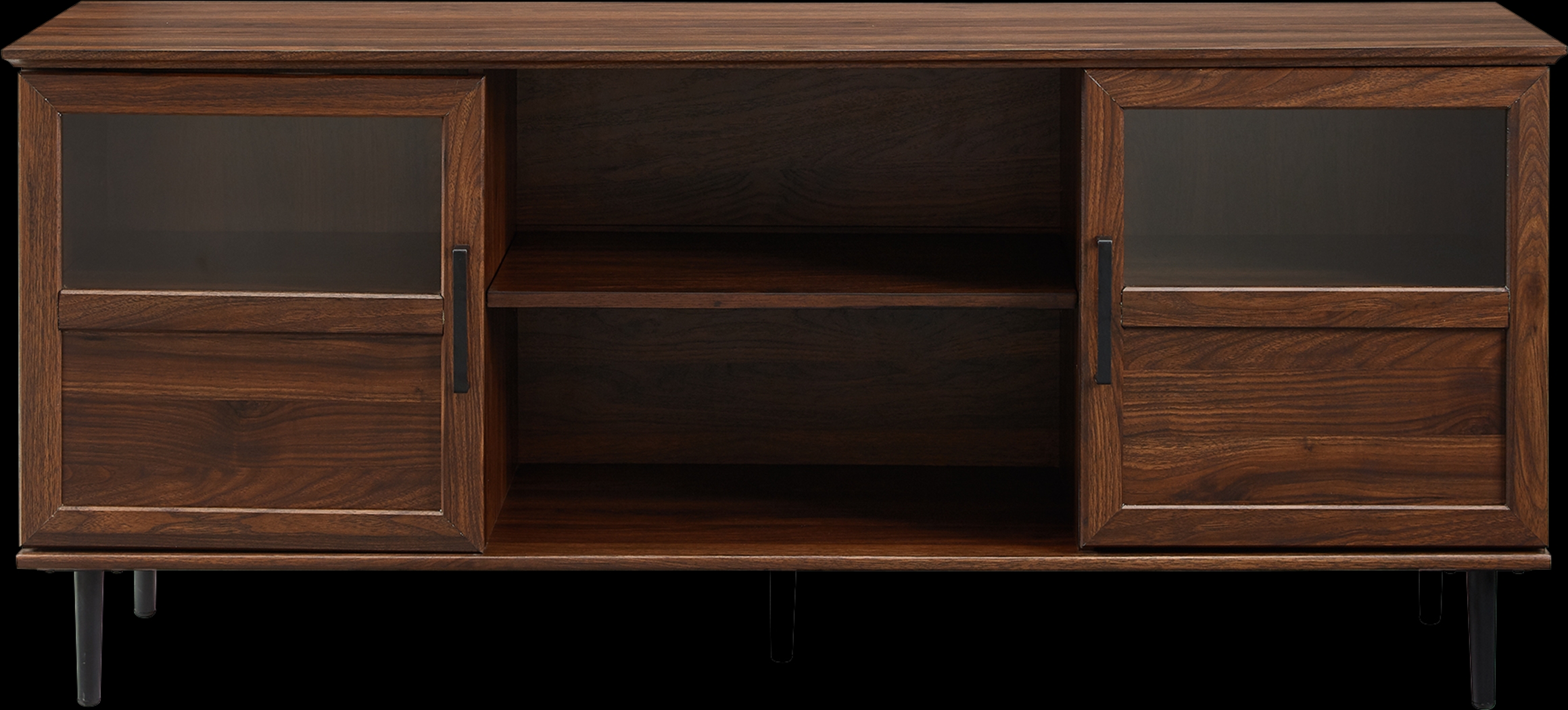 Ascot Circle Dark Brown 58" Console - Thumbnail - Image 1