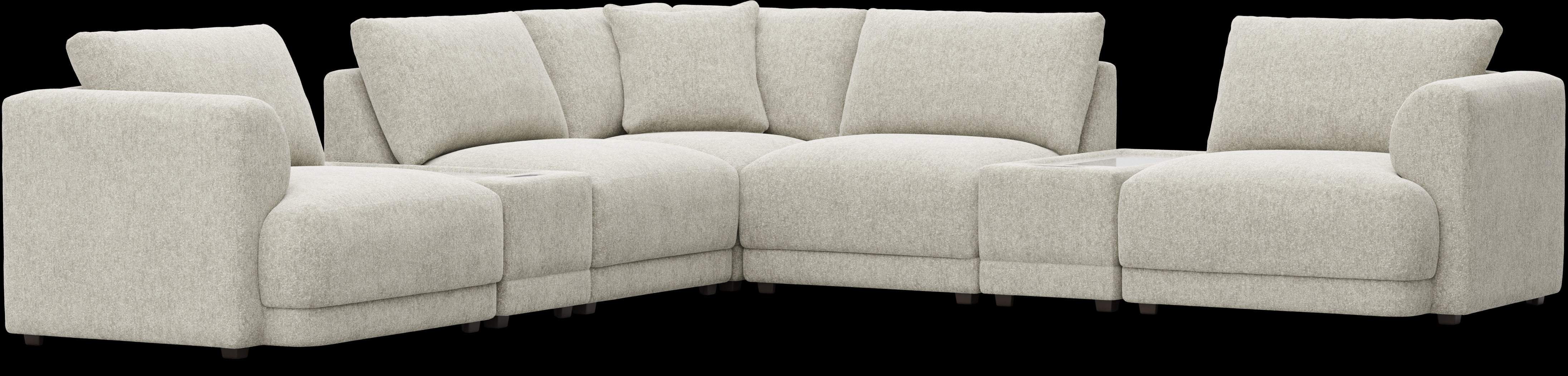 Ash 7 Pc ModularFour with Media Consoles - Thumbnail - Image 1