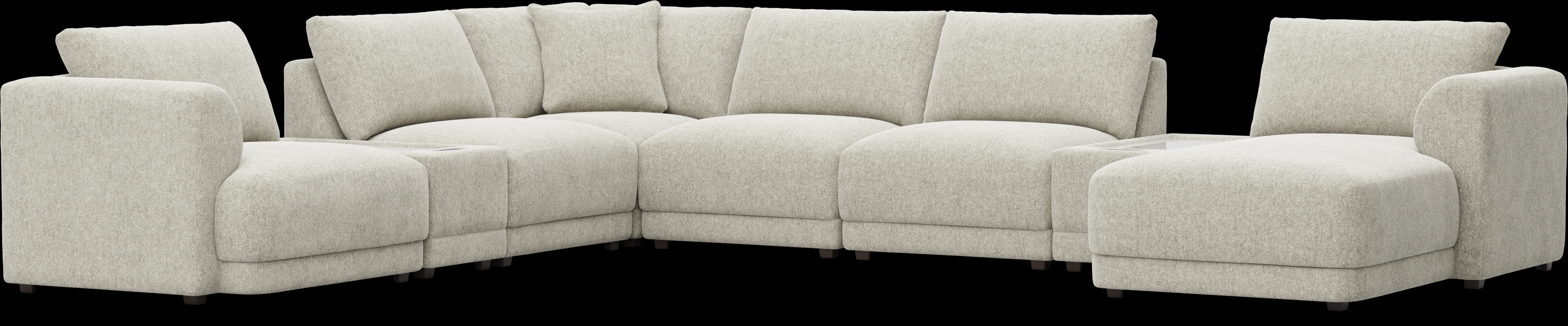 Ash 8 Pc ModularFour with Media Consoles - Thumbnail - Image 1