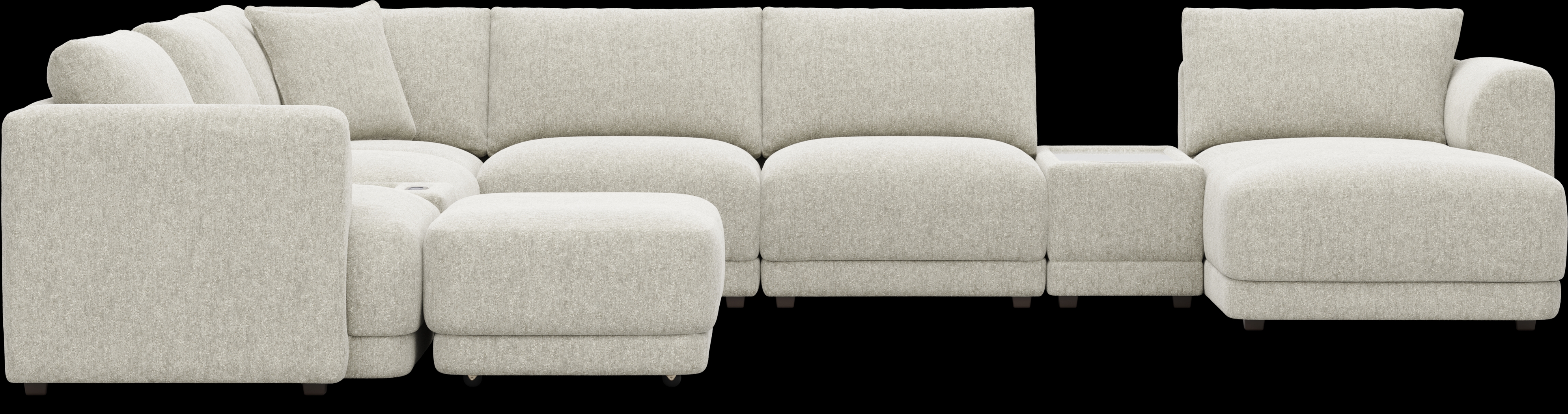 Ash 9 Pc ModularFour with Media Consoles - Thumbnail - Image 3