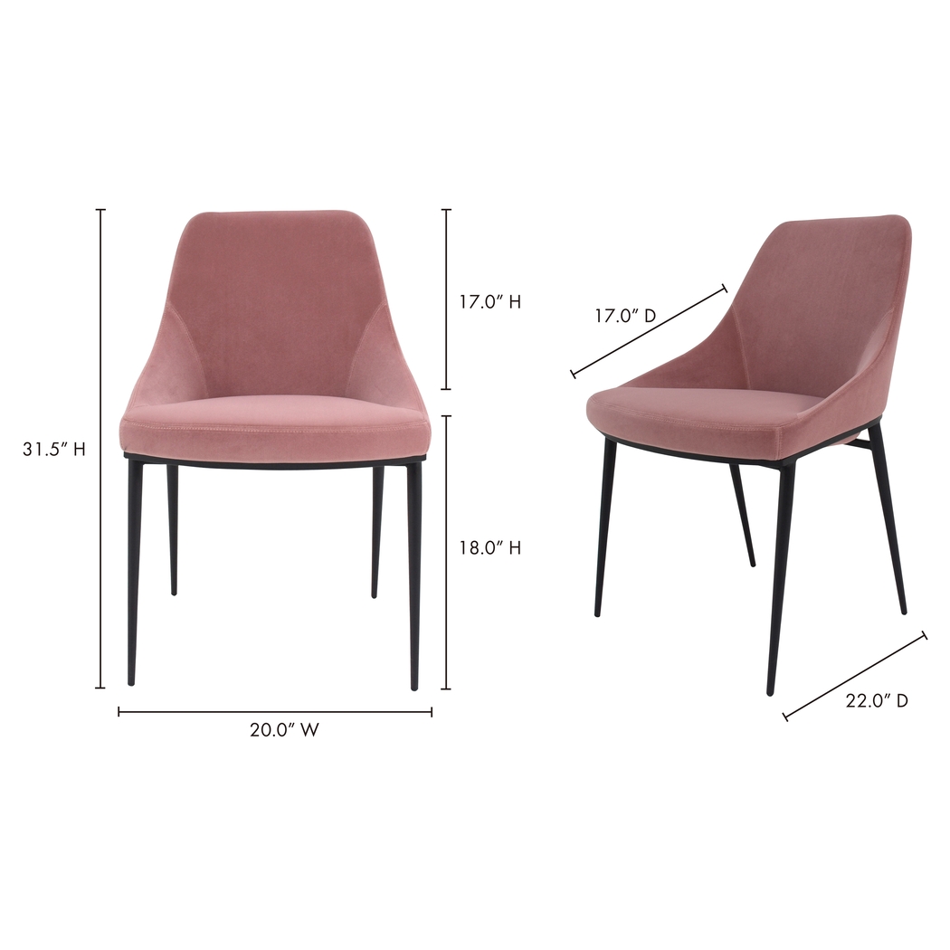 Ashberry Pink Dining Chair, Set of 2 - Thumbnail - Image 10