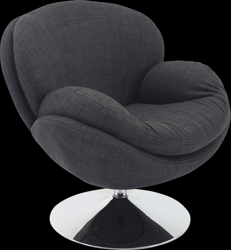 Ashbrook Black Accent Swivel Chair - Thumbnail - Image 1