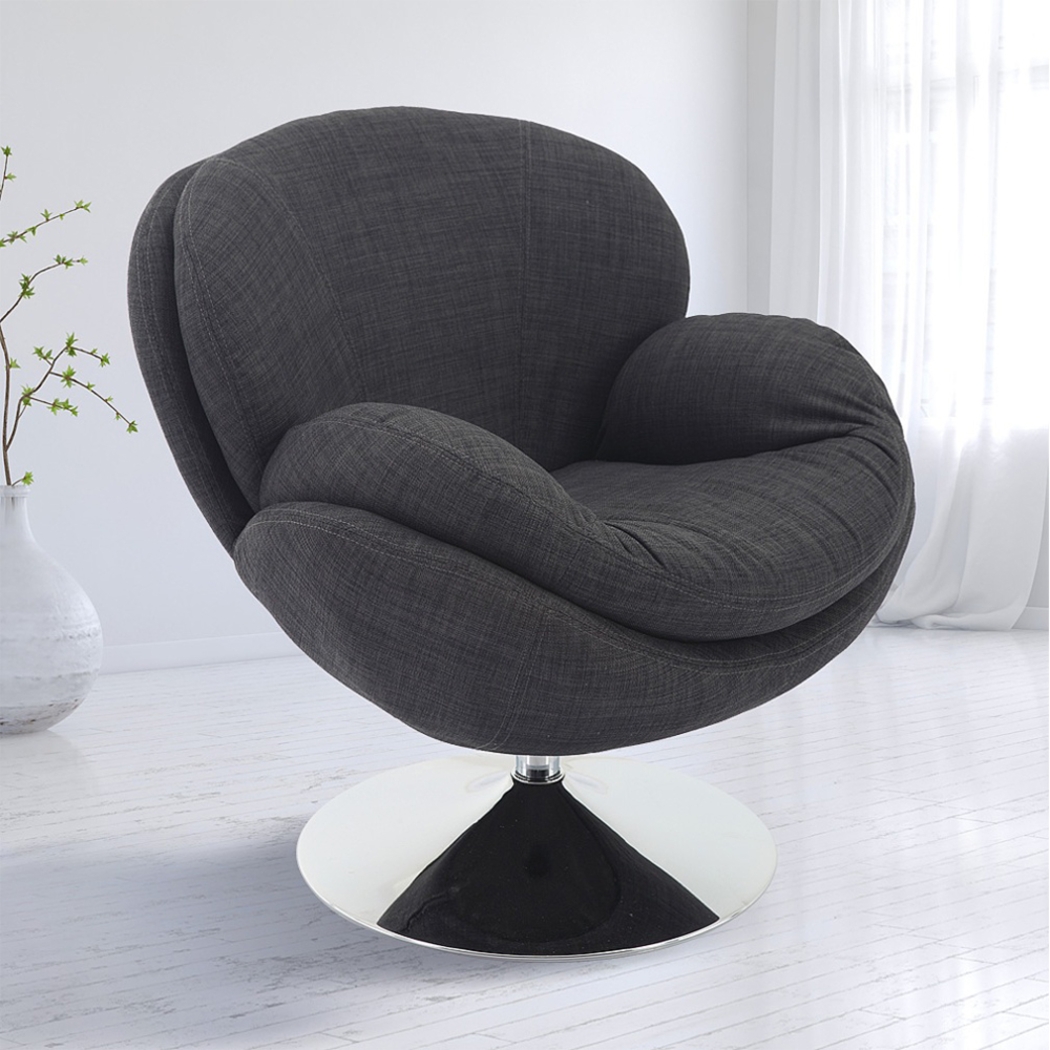 Ashbrook Black Accent Swivel Chair - Thumbnail - Image 2