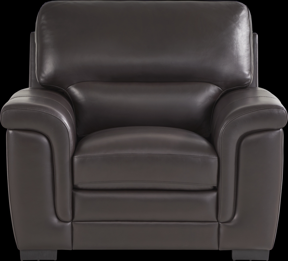 Ashbury Place Brown Leather Chair - Thumbnail - Image 3