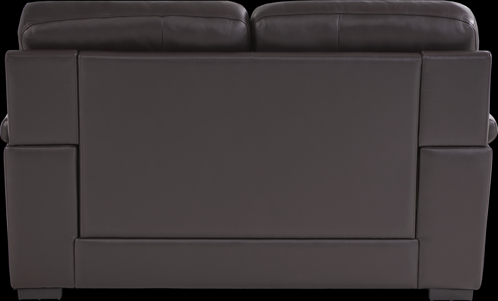 Ashbury Place Brown Leather Loveseat - Thumbnail - Image 3