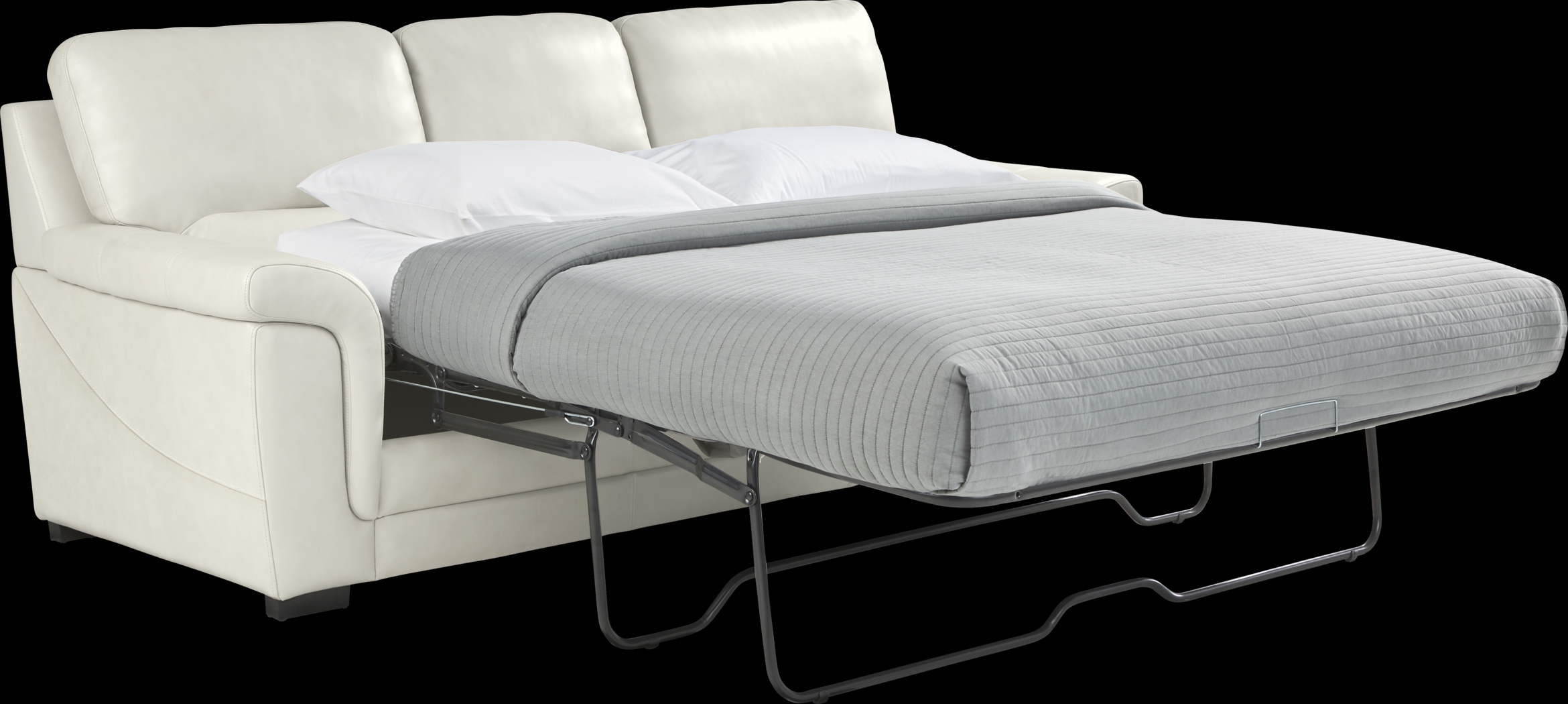 Ashbury Place Stone Leather 7 Pc Living Room with Gel Foam Sleeper Sofa - Thumbnail - Image 3