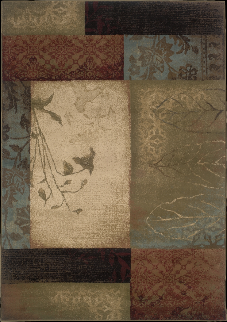 Ashby 7'8 x 10'10 Brown Multi Rug - Thumbnail - Image 1