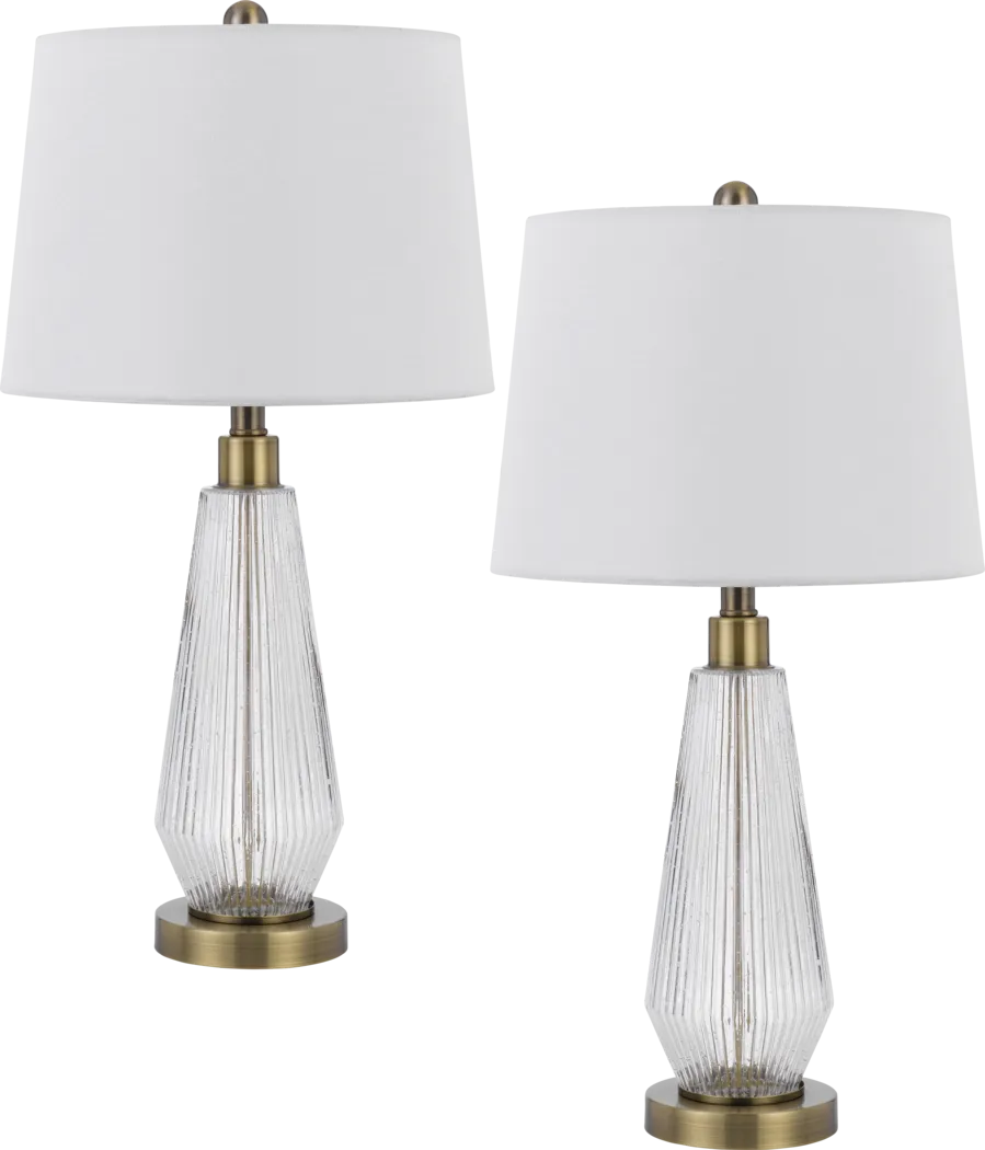 Ashby Home Brass Lamp, Set of 2 - Thumbnail - Image 1