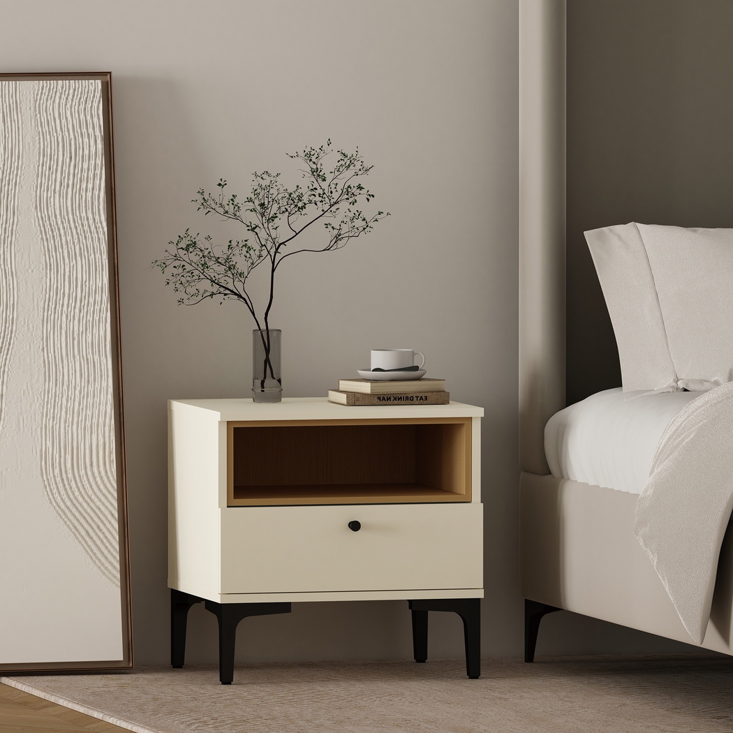 Ashcraft Cream Nightstand - Thumbnail - Image 2