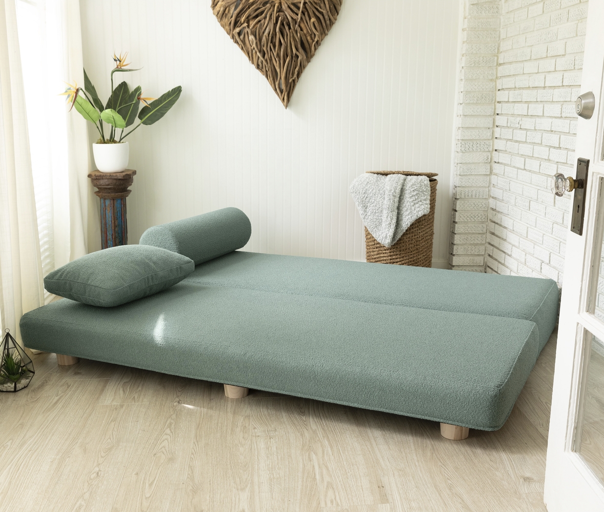 Ashebank Green Fold-Out Queen Daybed - Thumbnail - Image 3
