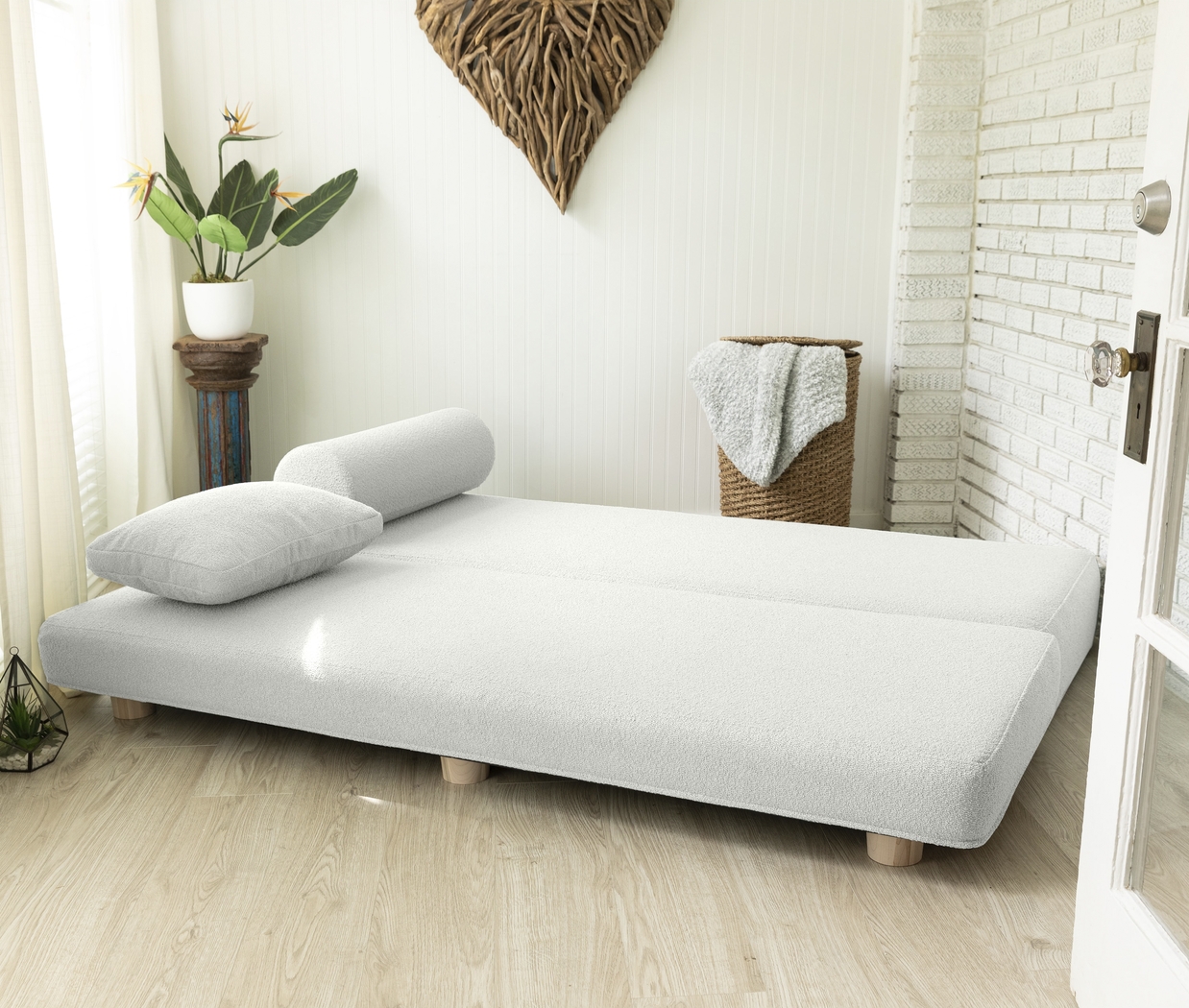 Ashebank White Fold-Out Queen Daybed - Thumbnail - Image 3