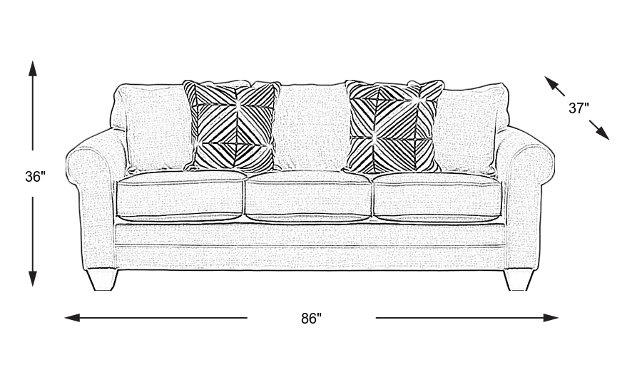 Dimension Image. Please refer to the Dimension Tab on this page for dimension details.