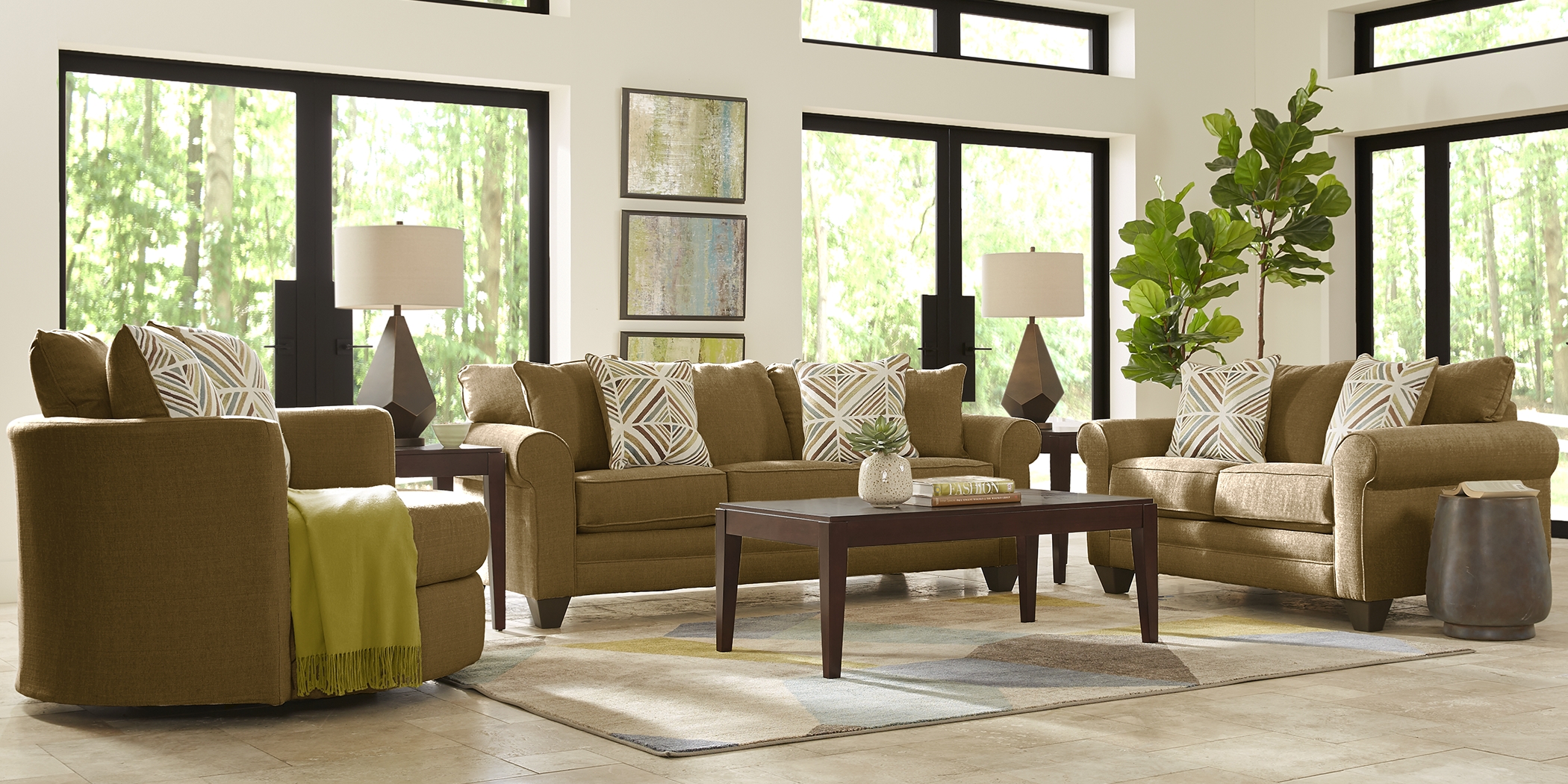 Ashebelle Brown 5 Pc Living Room - Thumbnail - Image 1