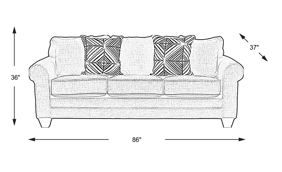 Dimension Image. Please refer to the Dimension Tab on this page for dimension details.