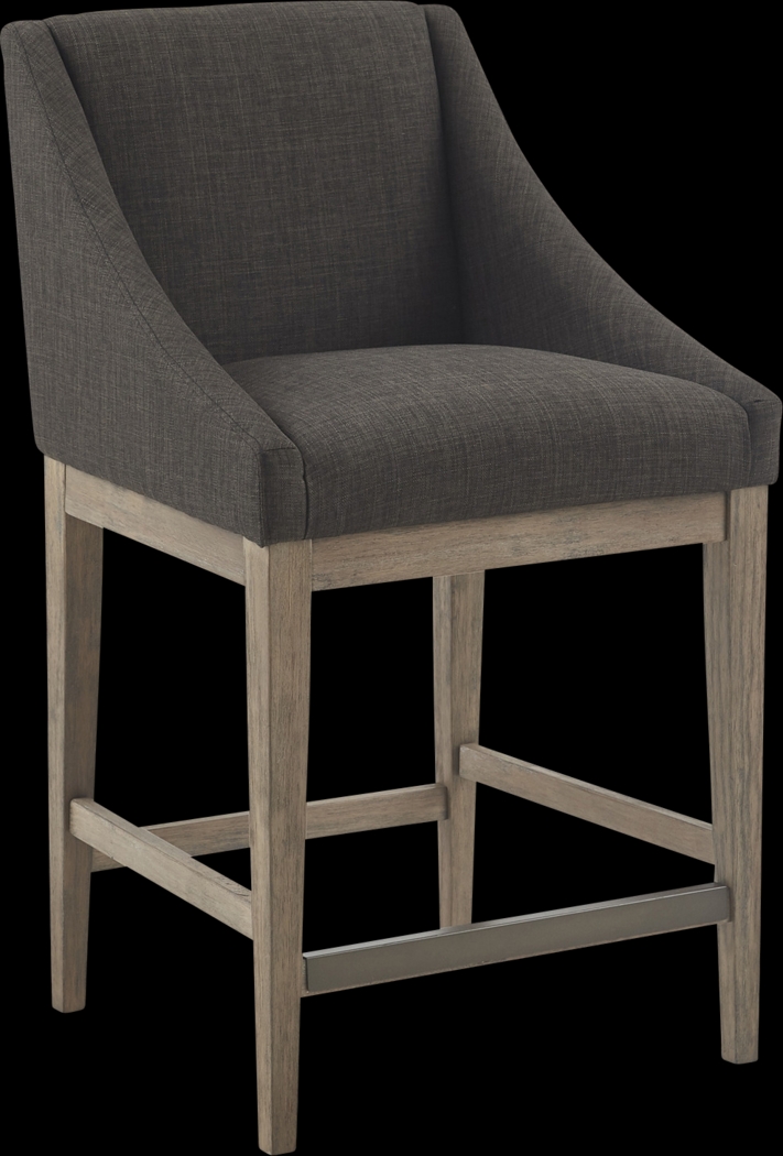 Ashelift Charcoal Counter Height Stool - Thumbnail - Image 1