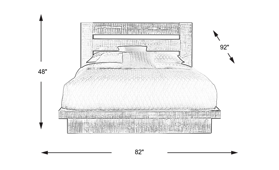Dimension Image. Please refer to the Dimension Tab on this page for dimension details.