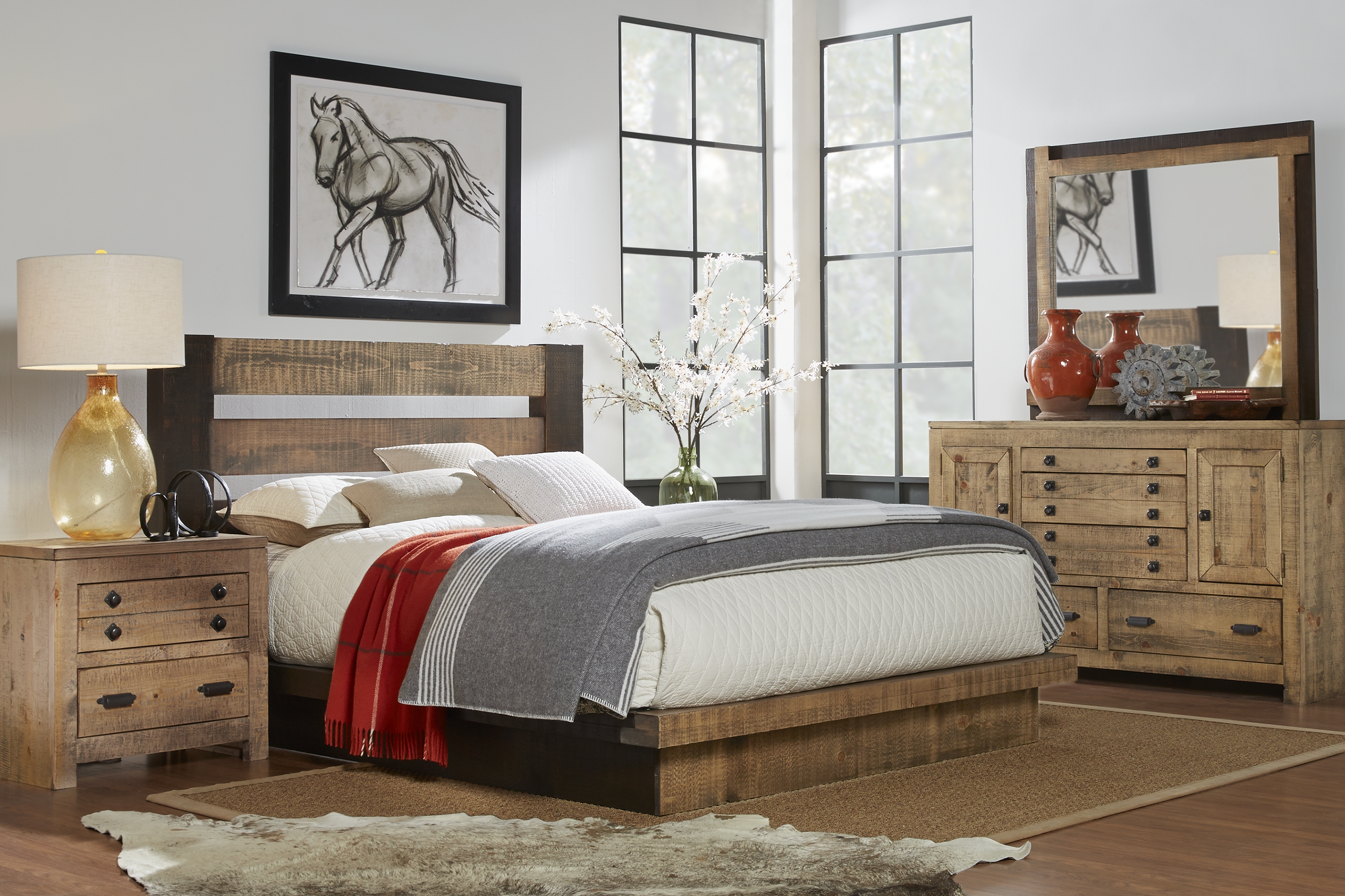 Asher Driftwood 5 Pc Queen Bedroom - Thumbnail - Image 1