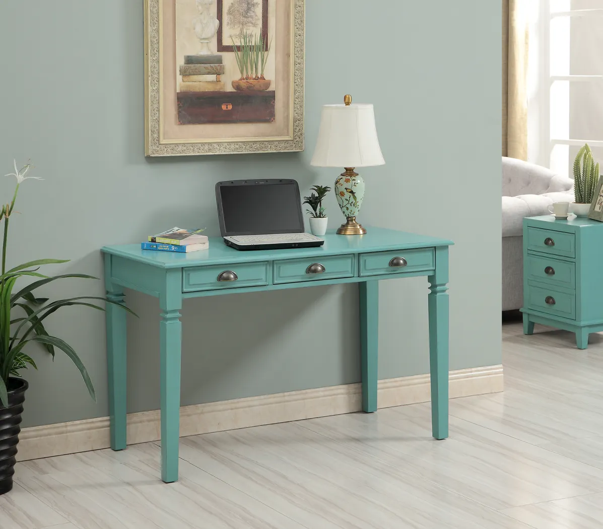 Asherton Teal Desk - Thumbnail - Image 4