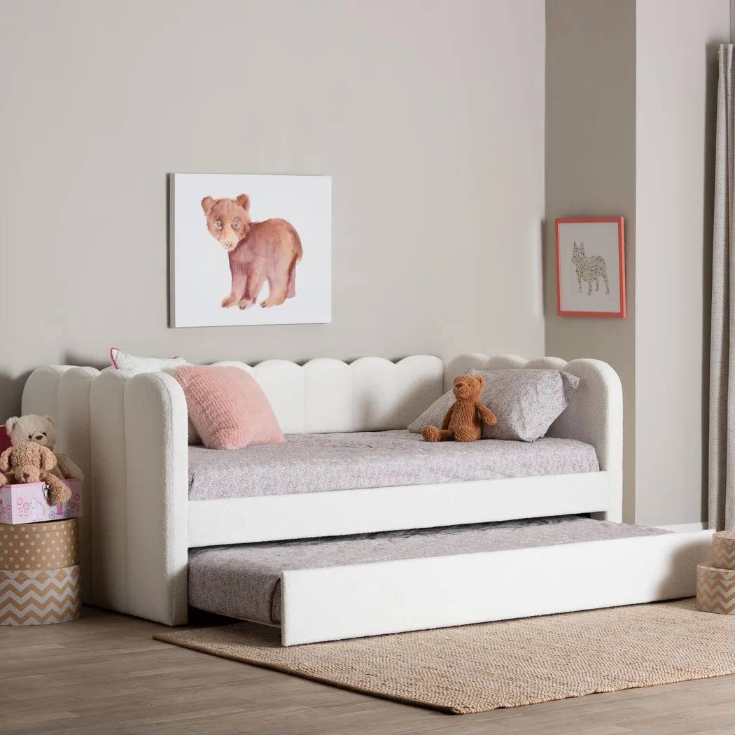 Ashia Cream Daybed with Trundle - Thumbnail - Image 2