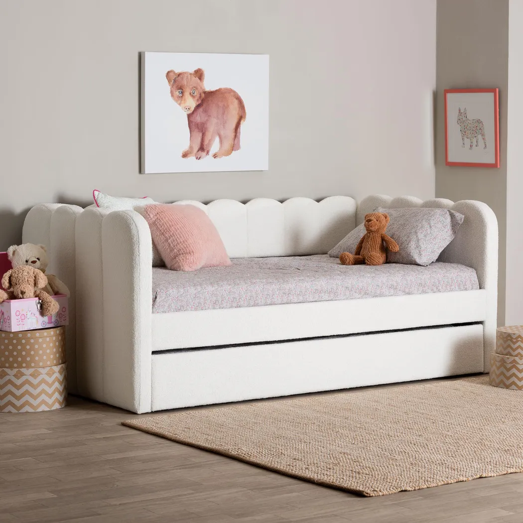 Ashia Cream Daybed with Trundle - Thumbnail - Image 3